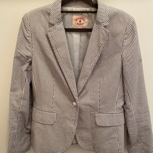 Brooks Brothers red fleece seersucker blazer